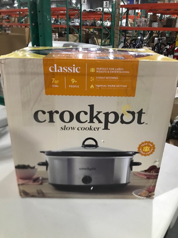 Photo 3 of Crock-Pot 7qt Manual Slow Cooker - Silver SCV700-SS