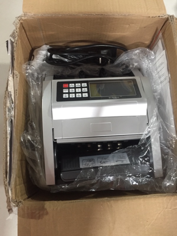 Photo 2 of Money Counter Machine PONNOR with Value Count, Dollar, Euro with UV/MG/IR/DD/DBL/HLF/CHN Counterfeit Detection, Bill Cash Counting, Large LCD Display6327511
LPNPM966327511
