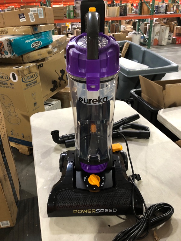 Photo 3 of eureka NEU182B PowerSpeed Bagless Upright Vacuum Cleaner, Lite, Purple