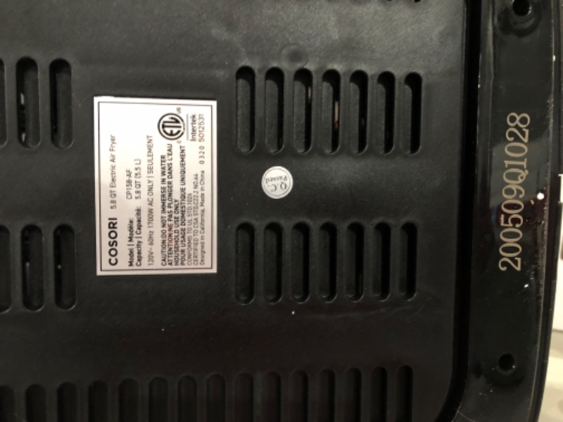 Photo 3 of *used* Cosori Air Fryer,Max XL 5.8 Quart,1700-Watt Electric Hot Air Fryers Oven
