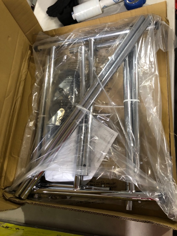 Photo 1 of Simple Houseware Supreme Commercial Grade Clothing Garment Rack, Chrome 51''L x 21. 5''W x 65''H