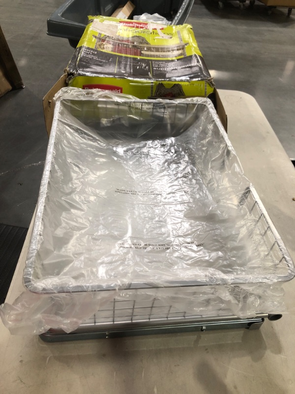 Photo 1 of Rubbermaid FG3J0501TITNM Configurations Sliding Basket - Titanium
17.50 x 23.50 x 7.25 Inches