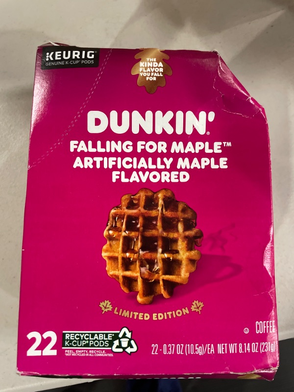 Photo 2 of Dunkin Donuts Falling for Maple Coffee K Cups, Pack of 22 K-Cups, Limited Edition