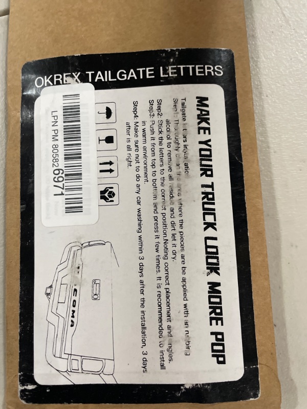 Photo 2 of okrex Tacoma Tailgate Letters Auto Safety Tailgate Insert Letters for Taco 2016 2017 2018 2019 2020 2021 2022 3D Raised Rear Emblem Decals with Seccotine (3D Matte Black)