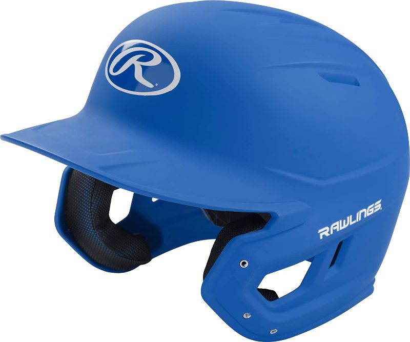 Photo 1 of Rawlings | MACH Batting Helmet | Junior & Senior Sizes | Matte One Tone | Multiple Colors Senior (6 7/8" - 7 5/8") Blue