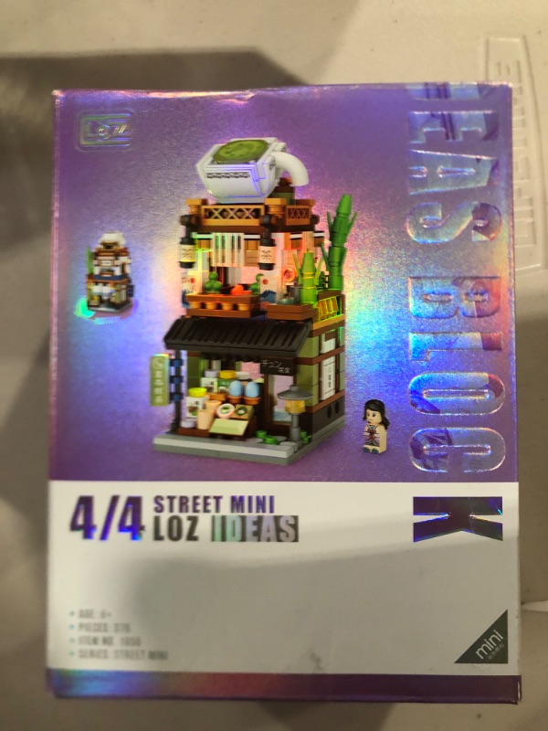 Photo 2 of ELAICREE Japanese Street View Shop Bricks, Mini DIY Building Blocks Model MOC Construction Toy (Matcha Shop)