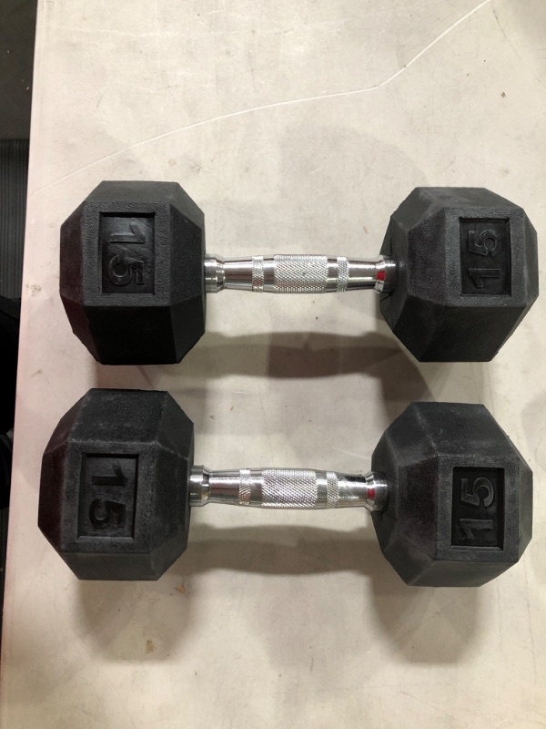 Photo 2 of Boswell Rubber Encased Hex Dumbbell