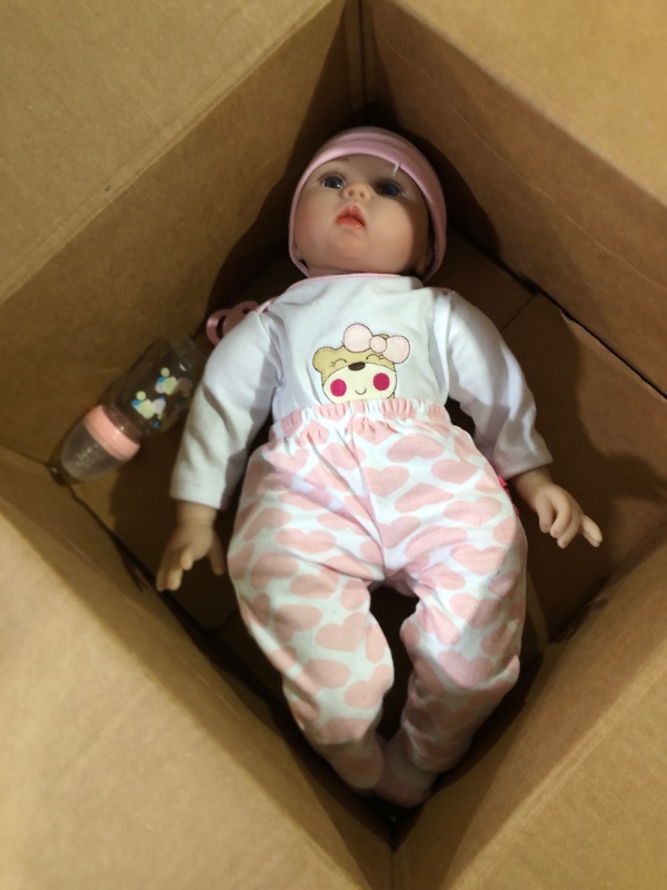 Photo 1 of Baby Dolls Lifelike Newborn Girl Doll 22 Inch Pink Reborn Toddler