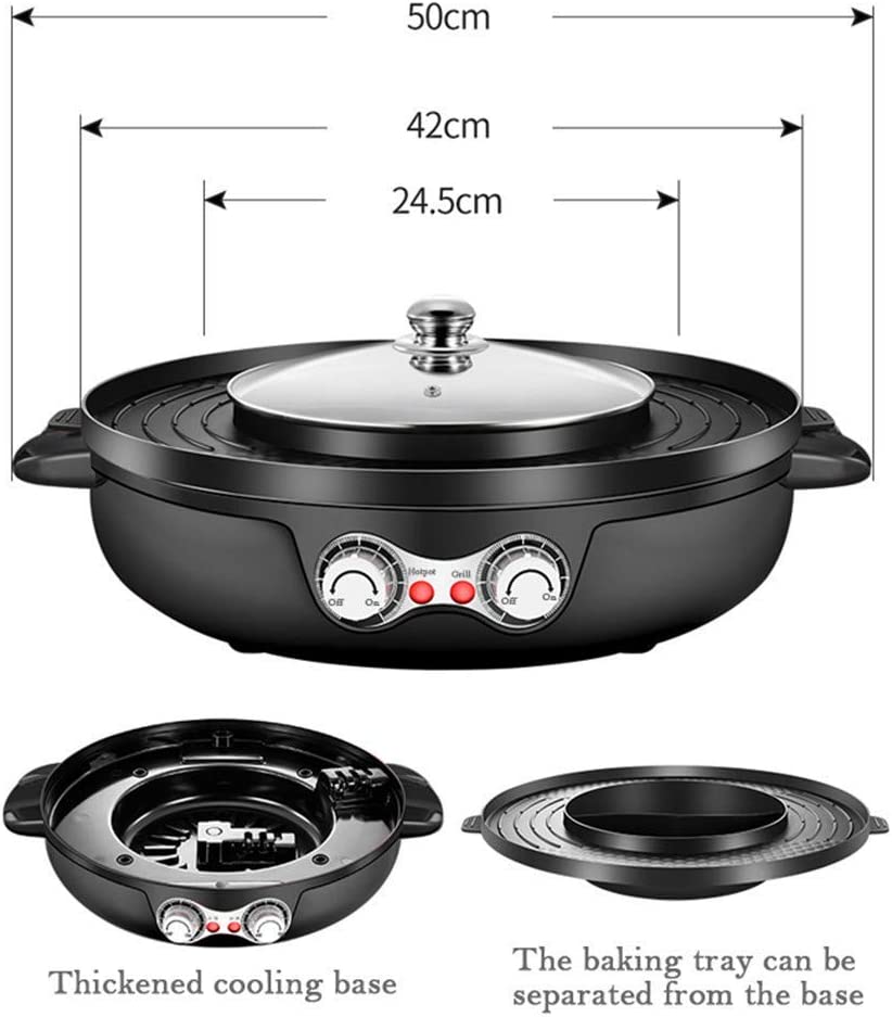 Photo 1 of 4YANG Electric Hot Pot Grill Indoor 2200W 2 in 1 Smokeless