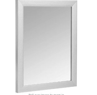 Photo 1 of Amazon Basics Rectangular Wall Mirror 16" x 20" - Standard Trim, Nicke