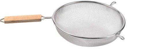 Photo 1 of 
QLOUNI  Stainless Steel Fine Double Mesh Strainer Colander Sieve Sifter with Wooden Handle for Kitchen Food Rice Pasta 