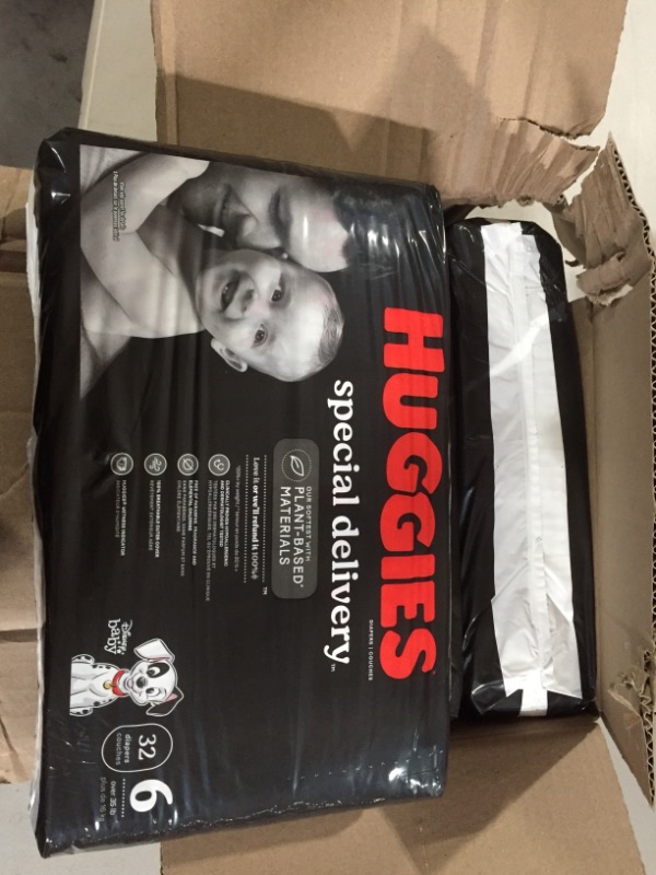 Photo 2 of Hypoallergenic Baby Diapers Size 6 (35+ lbs), Huggies Special Delivery, Fragrance Free, Safe for Sensitive Skin, 96 Ct Size 6 (96 Count) Size 6 (96 Count)