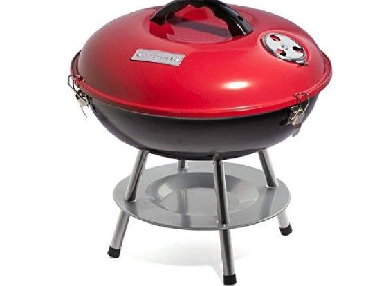 Photo 1 of Cuisinart CCG190RB Inch BBQ, 14" x 14" x 15", Portable Charcoal Grill, 14" (Red)