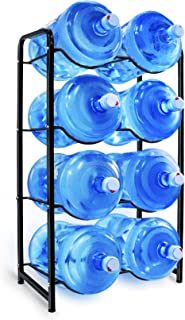 Photo 1 of 5 Gallon Water Bottle Holder(Black),4-Tier Water Jug Holder Storage Rack for 8 Bottles?4 Trays Heavy Duty Water Jug Organizer of Carbon Steel with Protect Floors Save Space for Office, Kitchen.