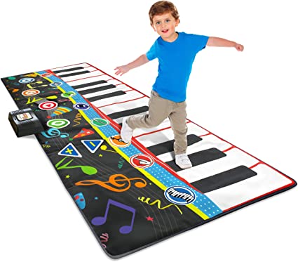 Photo 1 of Little Performer Piano Dance Mat for Kids | 24 Key 70” Giant Floor Piano Music Mat | Electronic Step-On Piano Keyboard for Girls and Boys 3 Plus | Dance mat for Kids | Piano Mat for Toddlers 1-3