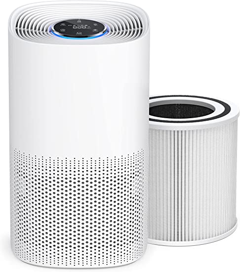 Photo 1 of Air Purifiers for Large Room, H13 HEPA Filter for 334sqft with Smart Air Quality Sensor, 400m³/h CADR Air Cleaners for 99.97% Pollen Smoke Allergen Pet Dander Hair, Quiet 25db, Filter Replace Reminder

