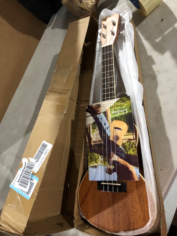 Photo 2 of Cordoba 15CM Concert Ukulele - Hand Crafted With Mahogany Top, Back & Sides, Authentic Abalone Rosette & Satin Finish & Premium Italian Aquila Strings - For Beginners & Professionals Mahogany Concert Concert