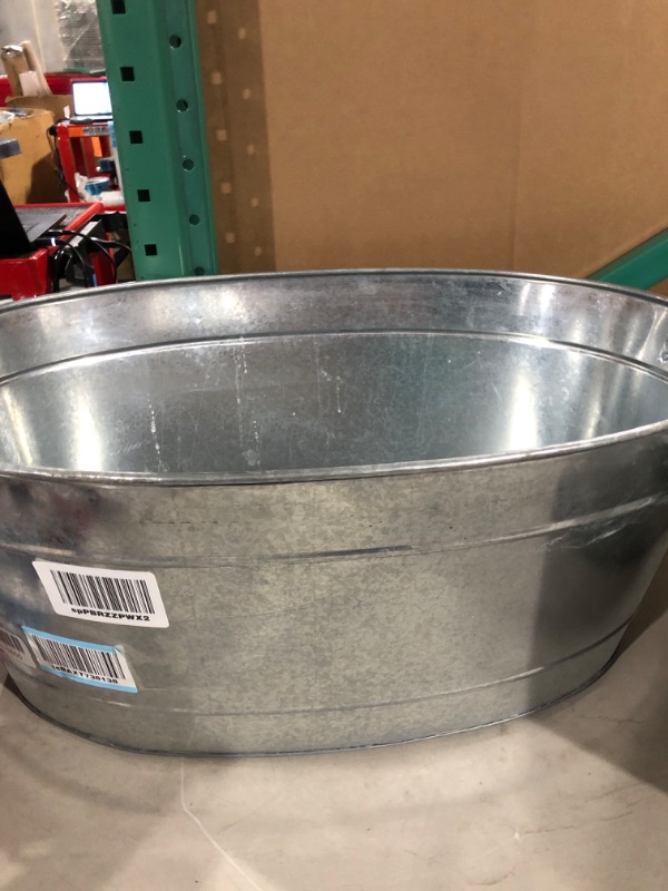 Photo 2 of Achla Designs C-55 Large Galvanized Steel Metal Oval tub Large Oval