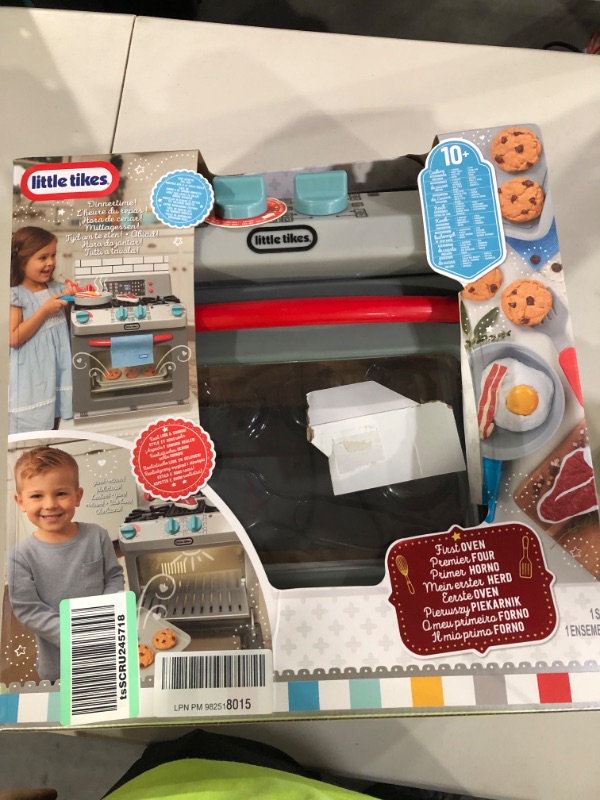 Photo 2 of Little Tikes First Oven Realistic Pretend Play Appliance for Kids, Play Kitchen with 11 Accessories and Realistic Cooking Sounds, Unique Toy Multi-Color, Ages 2+