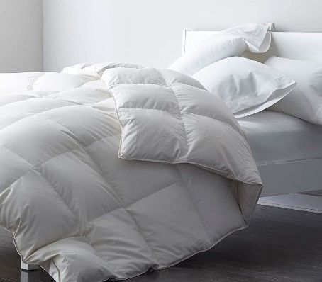 Photo 1 of 
DWR Premium Feather Down Comforter Duvet Insert - 100% Skin-Friendly Cotton, Medium Weight Quilted for All Season Bedding (Full/Queen, Ivory White)