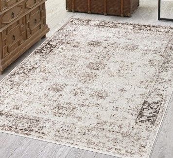Photo 1 of 6 FT Unique Loom Sofia Collection Traditional Vintage Beige Area Rug 