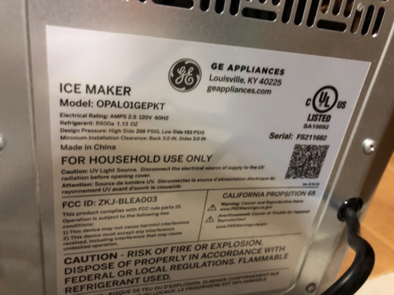 Photo 4 of GE Profile™ Opal™ Nugget Ice Maker + Side Tank 
