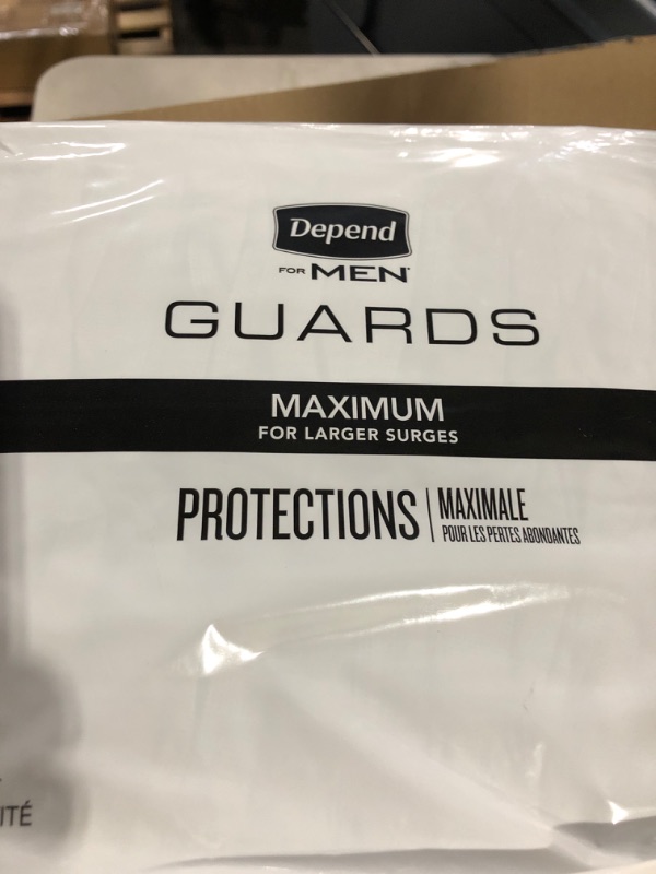 Photo 3 of Depend Incontinence Guards/Incontinence Pads for Men/Bladder Control Pads, Maximum Absorbency, 104 Count (2 Packs of 52) (Packaging May Vary)
