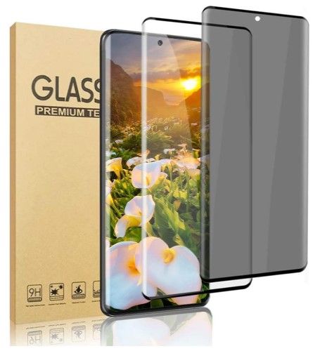 Photo 1 of Galaxy S20 Tempered Glass Screen Protector, HD Clear Tempered Glass, Ultrasonic Fingerprint Support, 3D Curved, Scratch Resistant, Bubble-Free for Galaxy S20 5G Glass Screen Protector S20 HD