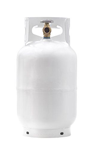 Photo 1 of Flame King YSN10LBa 11 Pound Propane Tank Cylinder with Type 1 OPD Valve, White & YSNBKPK Backpack for 11LB or 5lb Propane Tank, Black Tank Cylinder + Backpack Black