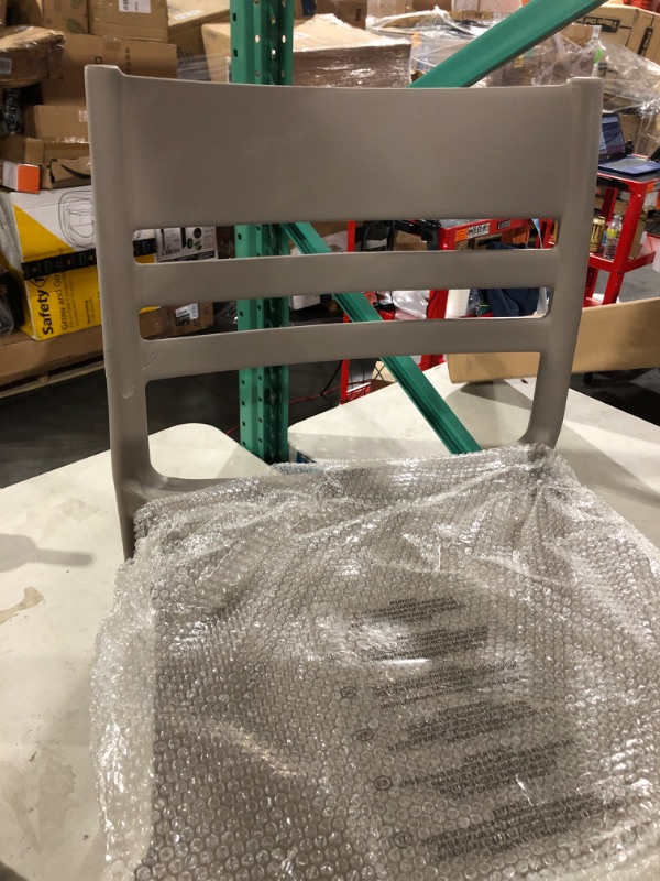 Photo 4 of Amazon Basics White, Armless Slot-Back Dining Chair-Set of 2, Premium Plastic White Dining Chair