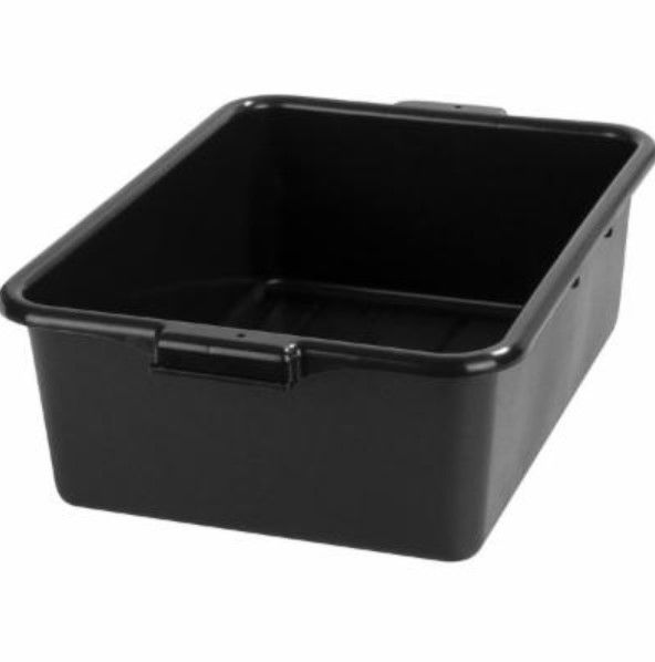 Photo 1 of Carlisle N4401103 Comfort Curve 20 X 15 X 7 Black Polyethylene NSF Bus Tub