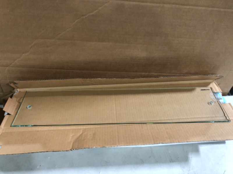 Photo 2 of Moen DN8390BN Retreat 22-Inch Wide x 5-Inch Deep Decorative Glass Bathroom Vanity Shelf ONLY ** No Mounting Hardware**