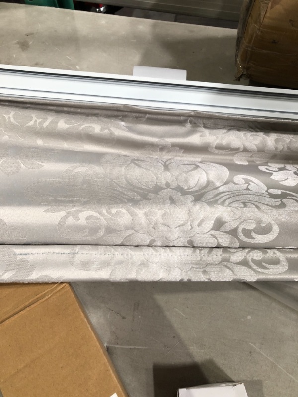 Photo 3 of Curtainworks Damask Window Shade, 34" W x 64" L, Silver 34" W x 64" L Silver