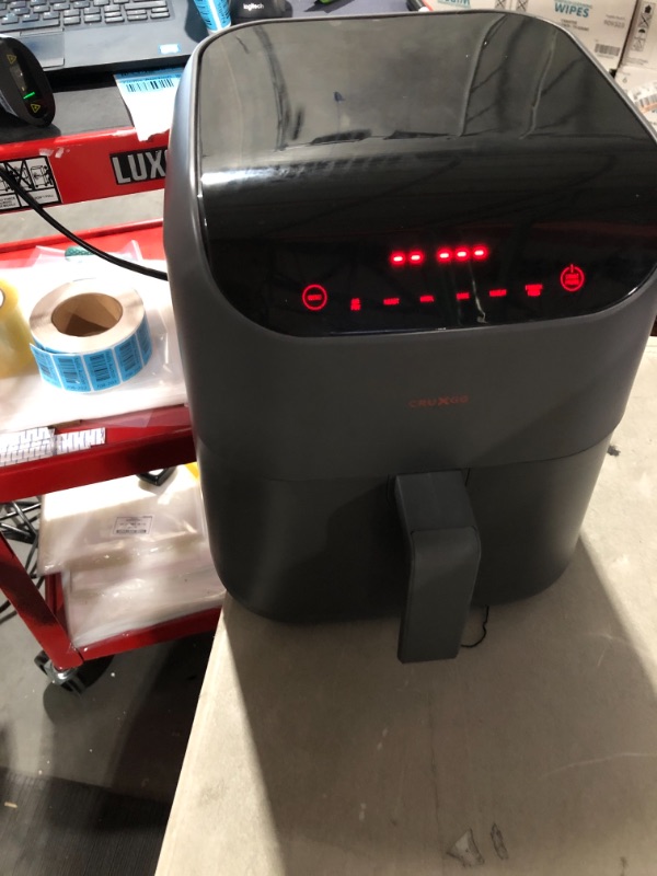 Photo 1 of CRUXGG 6-In-1 Digital Touchscreen Countertop Air Fryer - Smoke Gray