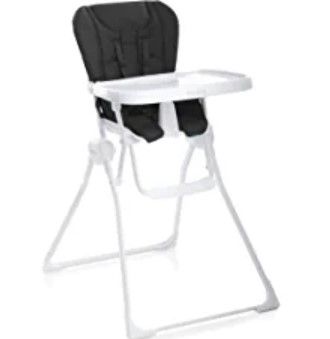 Photo 1 of Joovy Nook High Chair Featuring Four-Position Adjustable Swing Open Tray, and Removable, Dishwasher-Safe Tray Insert for Easy Cleaning - Folds Down Flat for Easy Storage (Black)