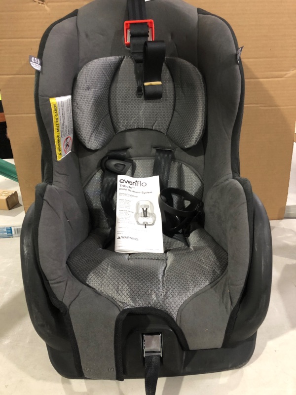 Photo 3 of Evenflo Tribute LX Harness Convertible Car Seat, Solid Print Gray (1815632)