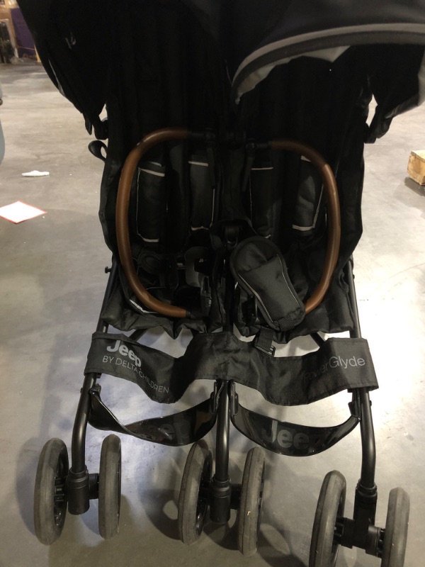 Photo 2 of Jeep PowerGlyde Side-by-Side Double Stroller by Delta Children - Gray