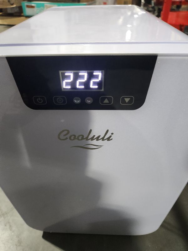 Photo 2 of Cooluli 20L Mini Fridge For Bedroom - Car, Office Desk & College Dorm Room - Glass Front & Digital Temperature Control - 12v Small Refrigerator for Food, Drinks, Skincare, Beauty & Breast Milk (White) 20 Liter White- PARTS ONLY