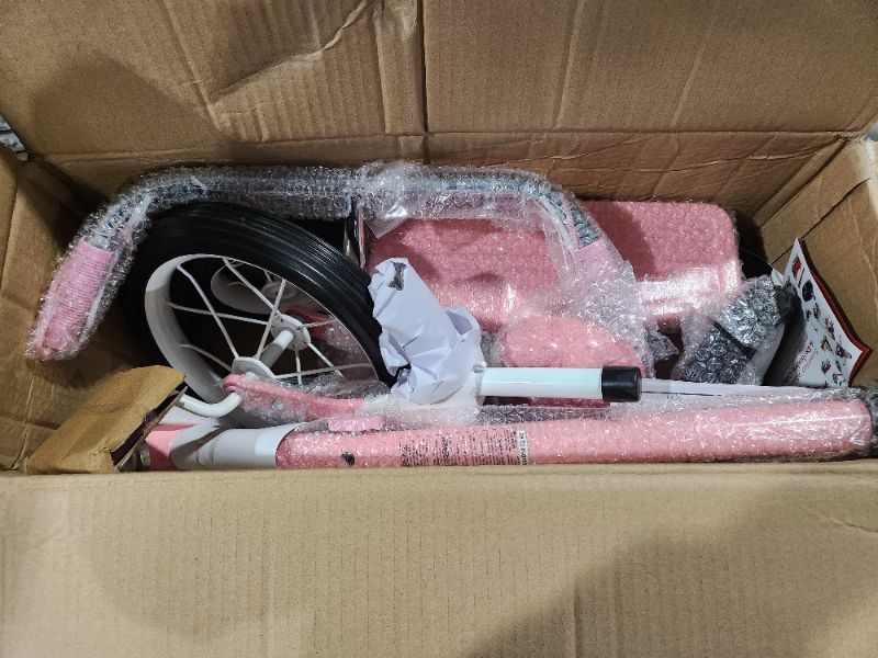 Photo 1 of Radio Flyer Classic Pink Dual Deck Tricycle Ride On, 31.5L x 24.5W x 21.5H in.