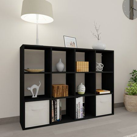 Photo 1 of 12-Cube Cube Storage Organizer Bookshelf 12 Shelves Bookcase Black Finish