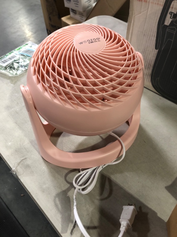 Photo 2 of *** PARTS ONLY *** NON FUNCTIONAL ***
IRIS USA WOOZOO Air Circulator Fan, Vortex Fan, Desk Fan, Portable Fan, 3 Speed Settings, 360 Tilting Head, 52ft Max Air Distance, Large, Pink Pink Large 90° Tilt N/Oscillating