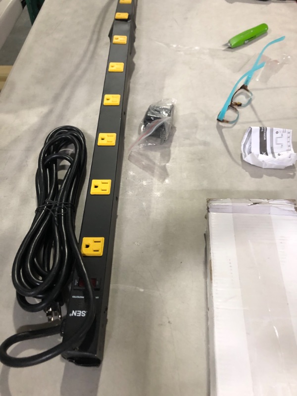 Photo 3 of ZESEN 12 Outlet Heavy Duty Workshop Metal Power Strip Surge Protector with 15ft Heavy Duty Cord