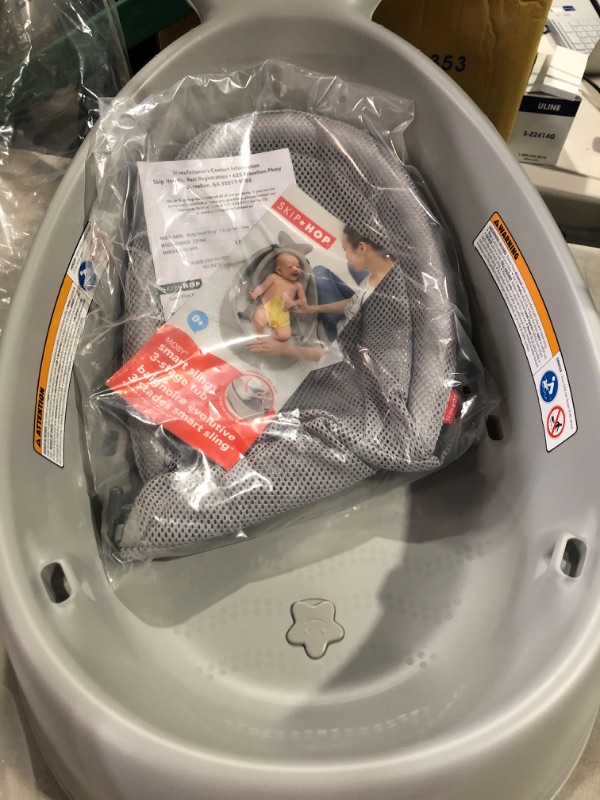 Photo 2 of Skip Hop Baby Bath Tub, 3-Stage Smart Sling Tub, Moby, Grey