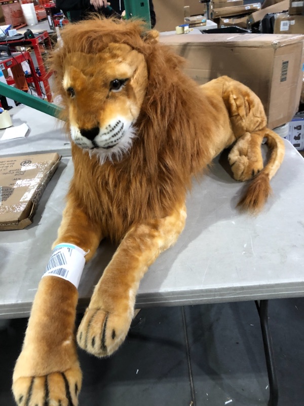 Photo 2 of Melissa & Doug Giant Lion - Lifelike Stuffed Animal