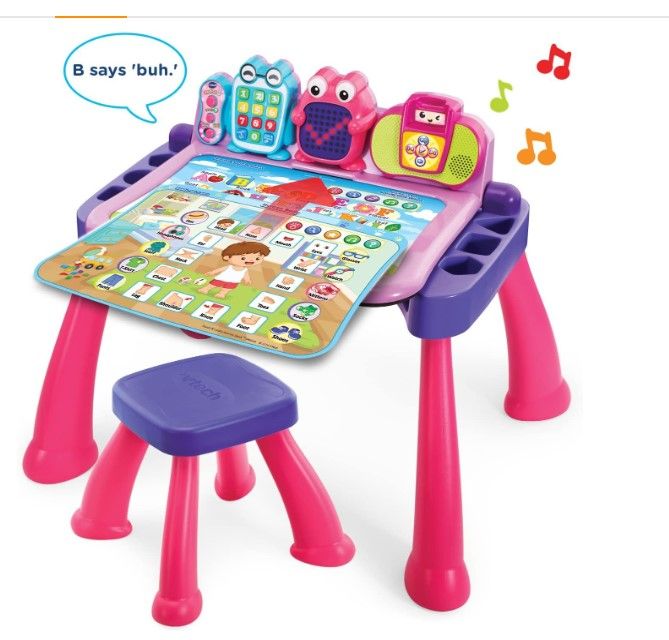 Photo 1 of VTech Touch and Learn Activity Desk Deluxe, Pink