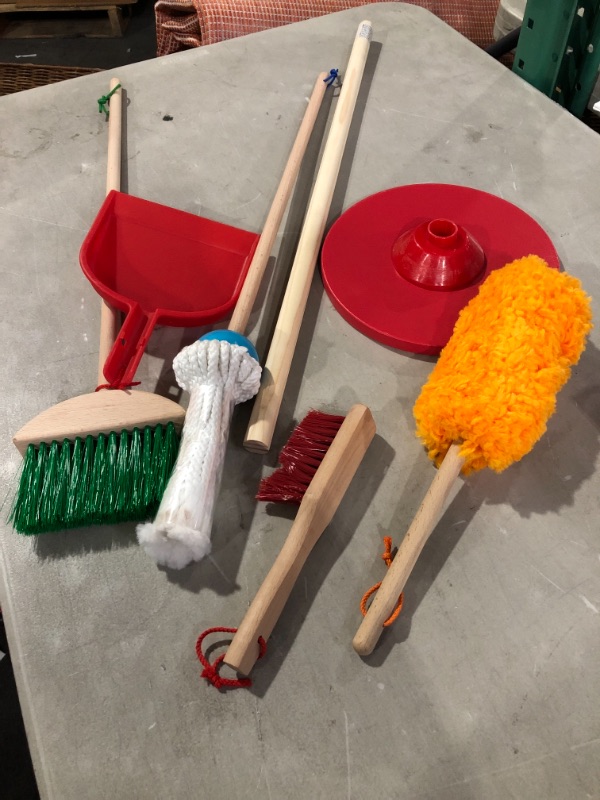 Photo 2 of Melissa & Doug Let's Play House Dust! Sweep! Mop! 6 Piece Pretend Play Set - Toddler Toy Cleaning Set, Pretend Home Cleaning Play Set, Kids Broom And Mop Set For Ages 3+ Frustration-Free Packaging