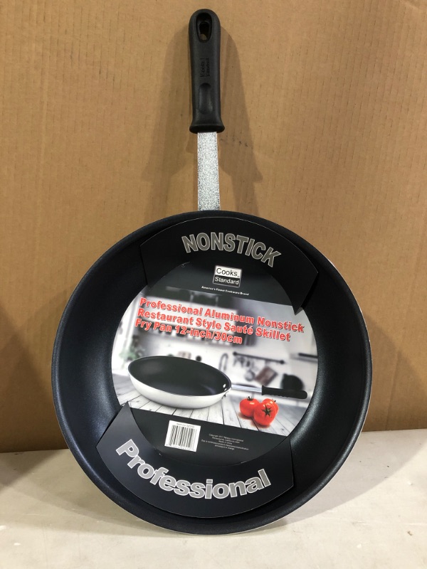 Photo 3 of Cooks Standard 12-Inch 30cm Professional Aluminum Nonstick Restaurant Style Sauté Skillet Fry Pan 12-inch/30cm.  * Open box, carton damaged in shipping, no visible damage to product. * 