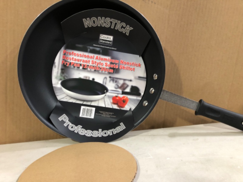 Photo 3 of Cooks Standard 12-Inch 30cm Professional Aluminum Nonstick Restaurant Style Saute Skillet Fry Pan 12-inch/30cm * Damaged shipping carton, minor blemishes on bottom of pan (see pic) * 
