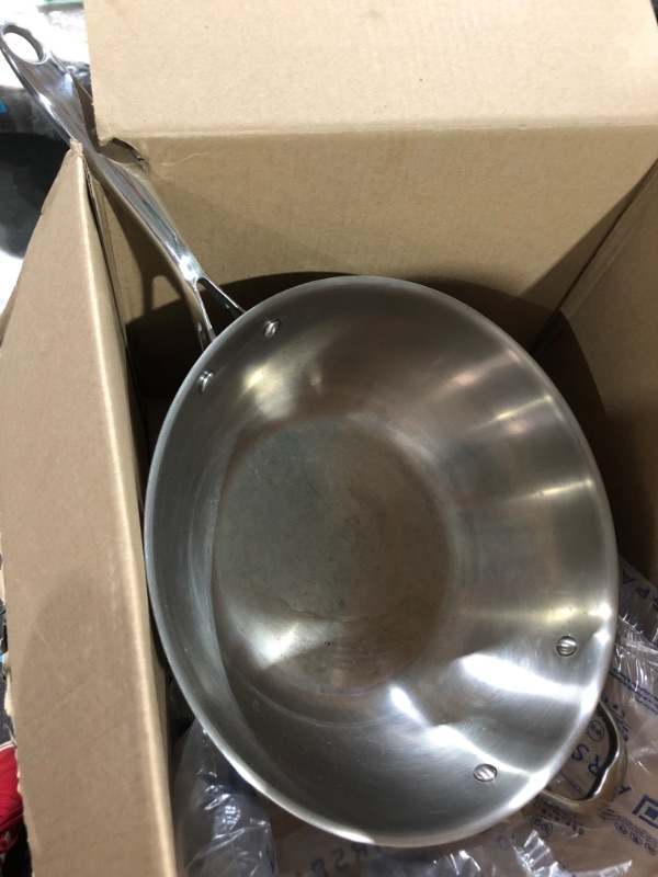 Photo 3 of Cooks Standard Stainless Steel Multi-Ply Clad Wok, 13" with High Dome lid, Silver
