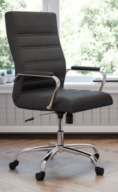 Photo 1 of Flash Furniture Executive Swivel Chair - High Back - Leather - Black